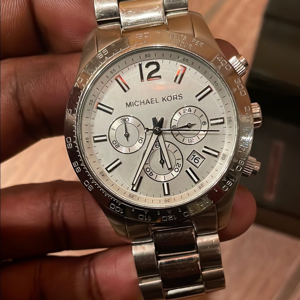 Michael Kors Silver-Tone Chronograph Watch